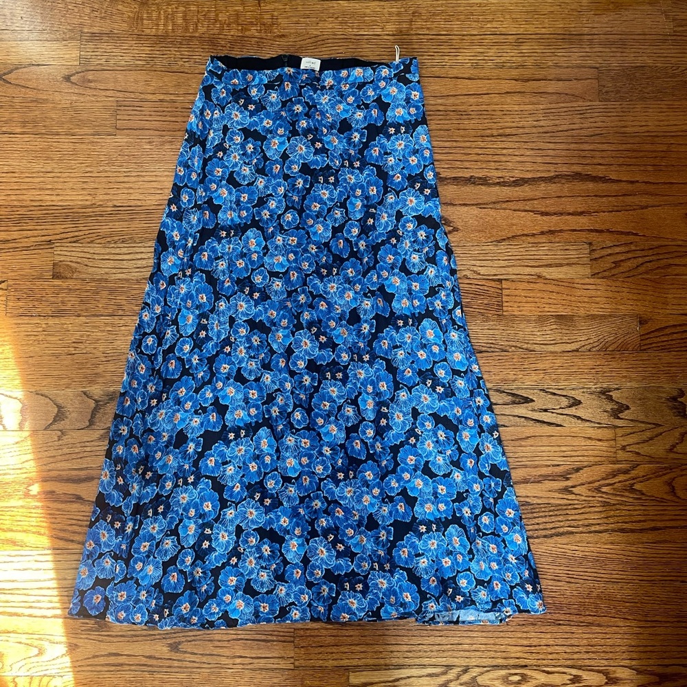 Floral Blue Aritzia Wilfred Skirt